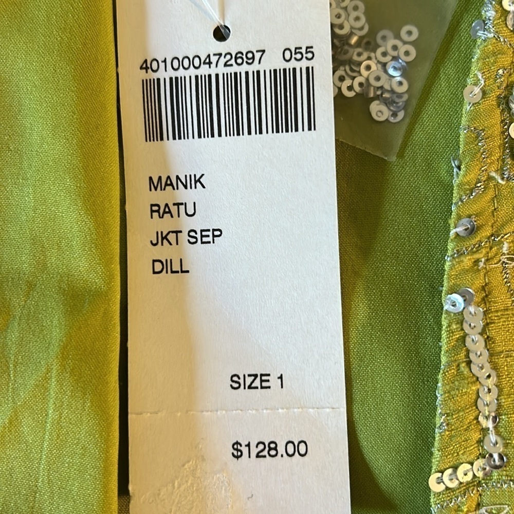 Chico’s Jacket with Silver Sequins  Size 1 NWT - Picture 8 of 8